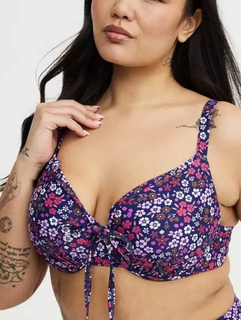🆕️ TORRID PURPLE FLORAL UNDERWIRE BIKINI SWIM TOP
